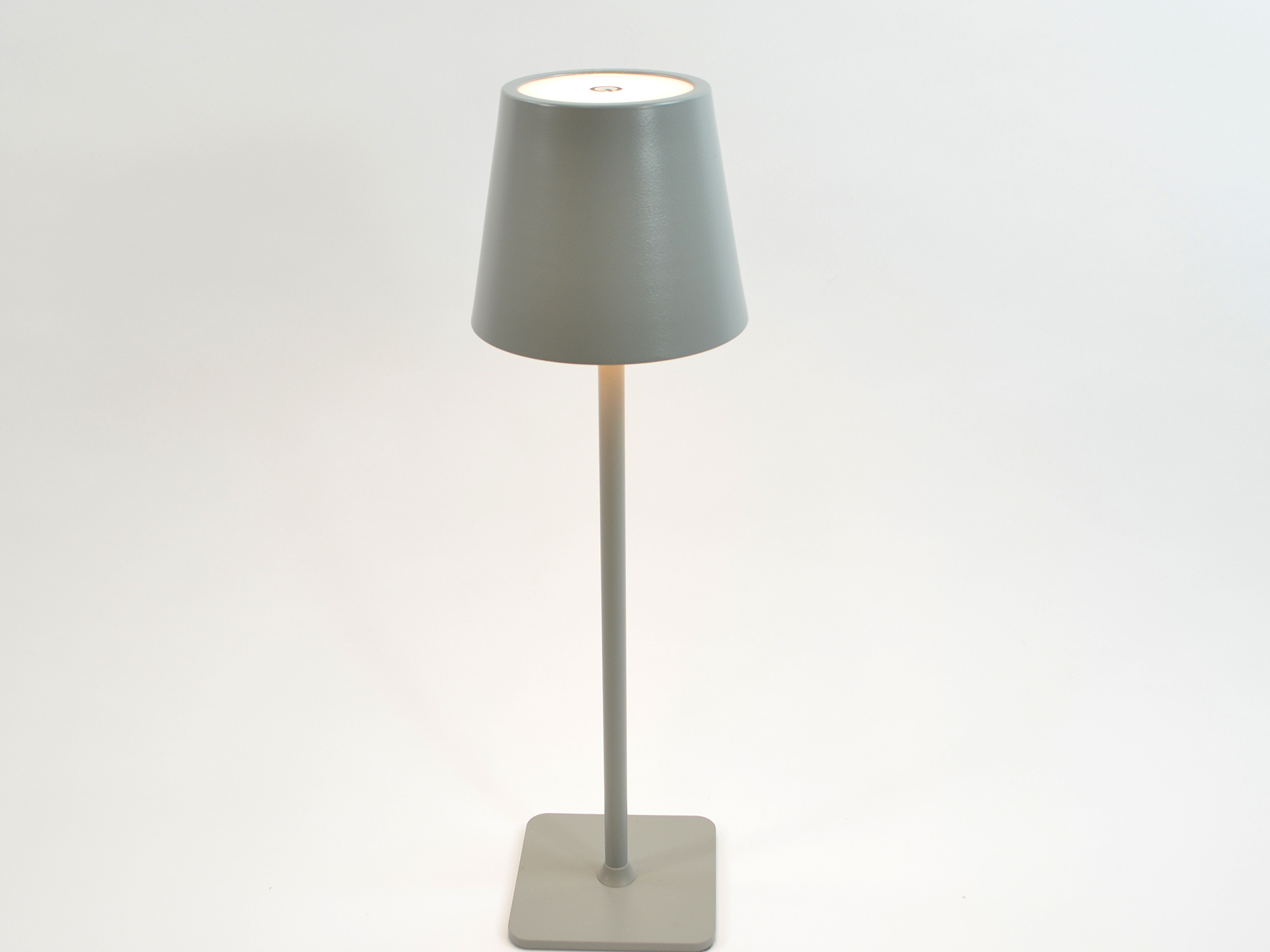 LED floor lamp, battery, USB charging cable, 10x10x38cm, gray