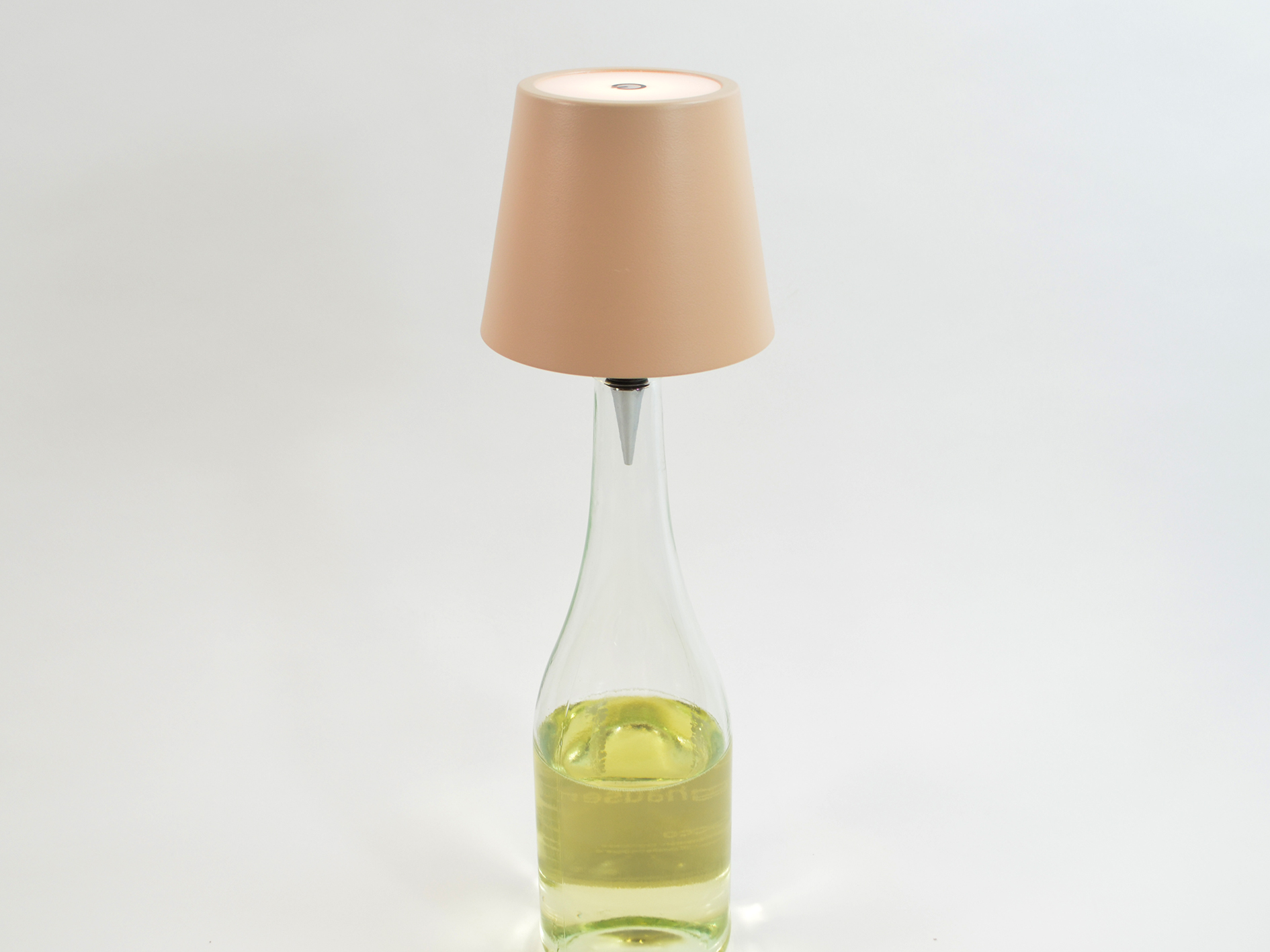LED lampshade, battery, USB charging cable, 10.5x10.5x15cm, coffee