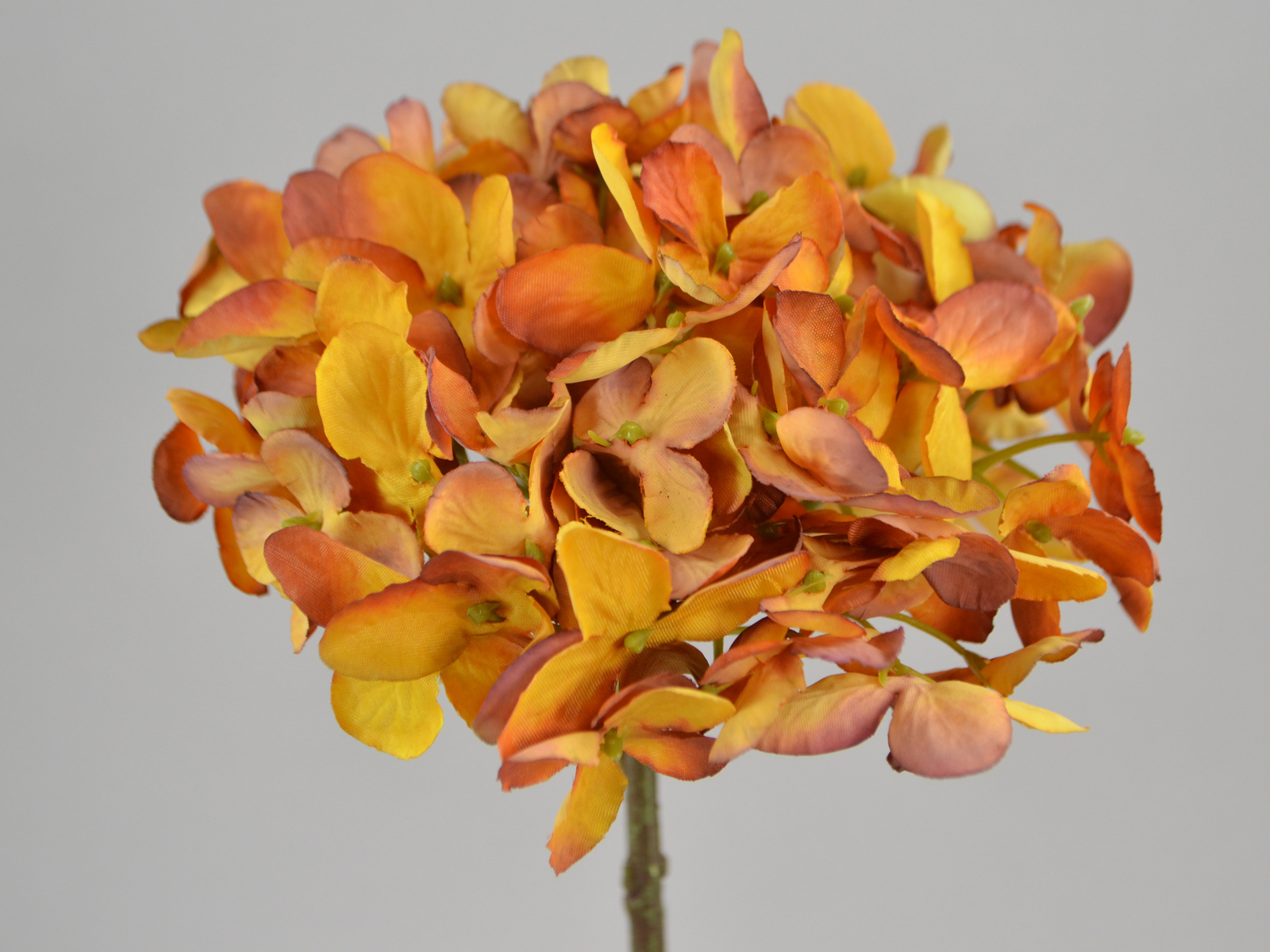 Hydrangea branch, 43cm, orange