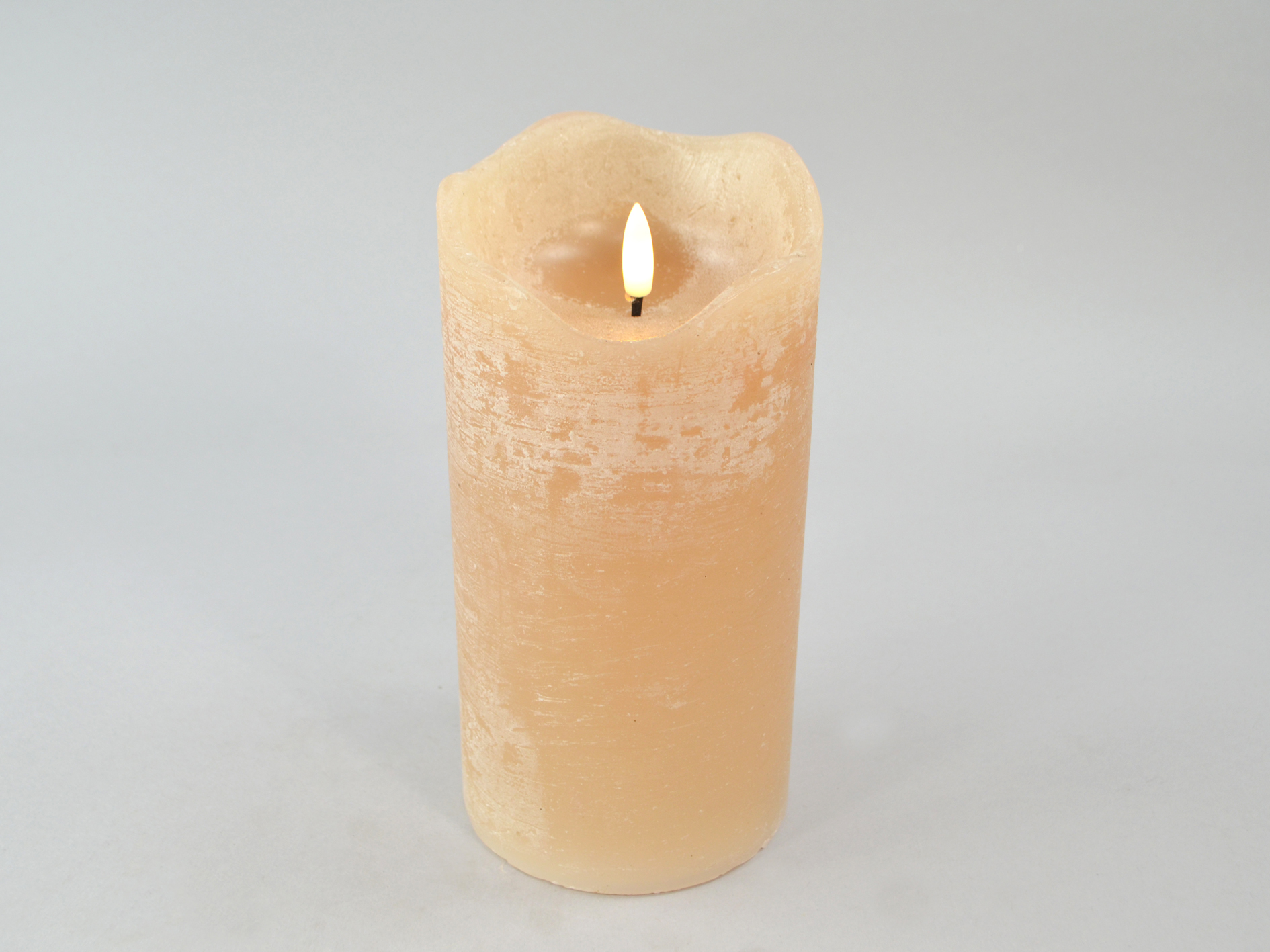 LED-Kerze, 63 kaffee, D10,0xH20cm,remote/off/timer-6Std, FB optional, 2xAA