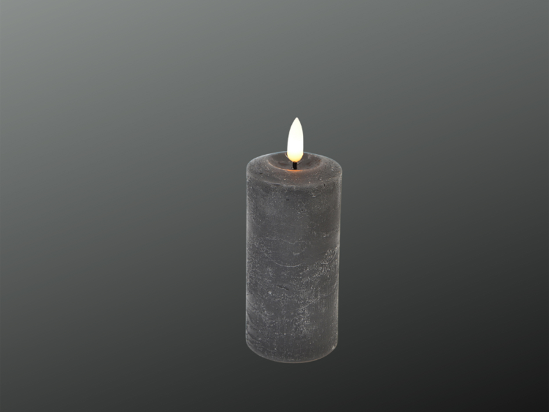 LED-Kerze, schwarz, D5xH10cm
