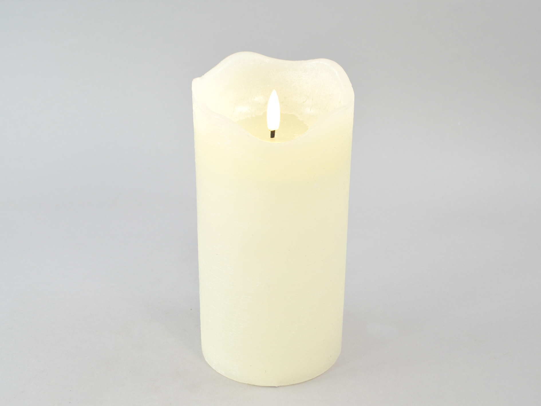 LED-Kerze, 01 creme, D10,0xH20cm,remote/off/timer-6Std, FB optional, 2xAA
