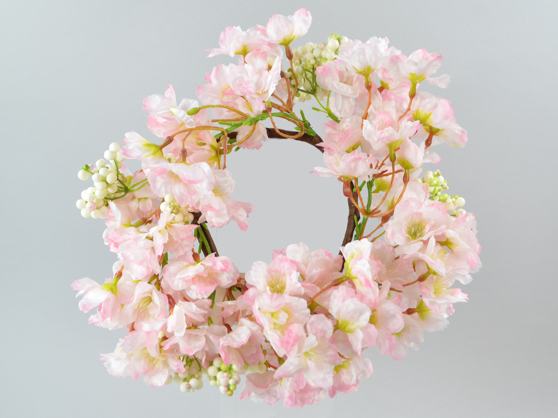 Cherry blossom wreath, Ø25.5cm, pink
