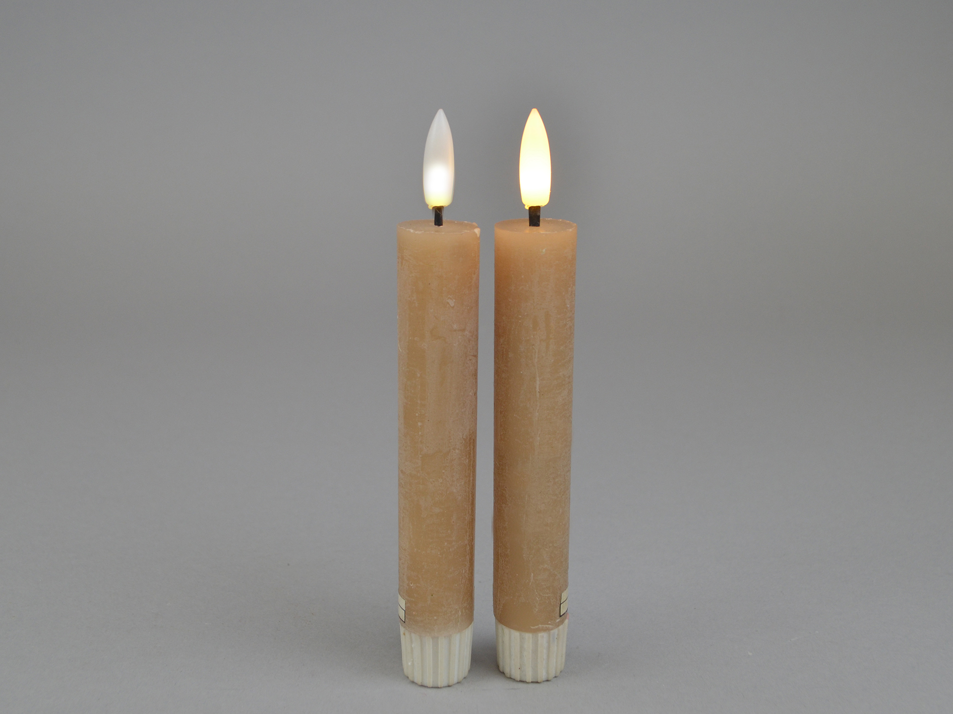 LED stick candle, coffee, set2, 2x14cm