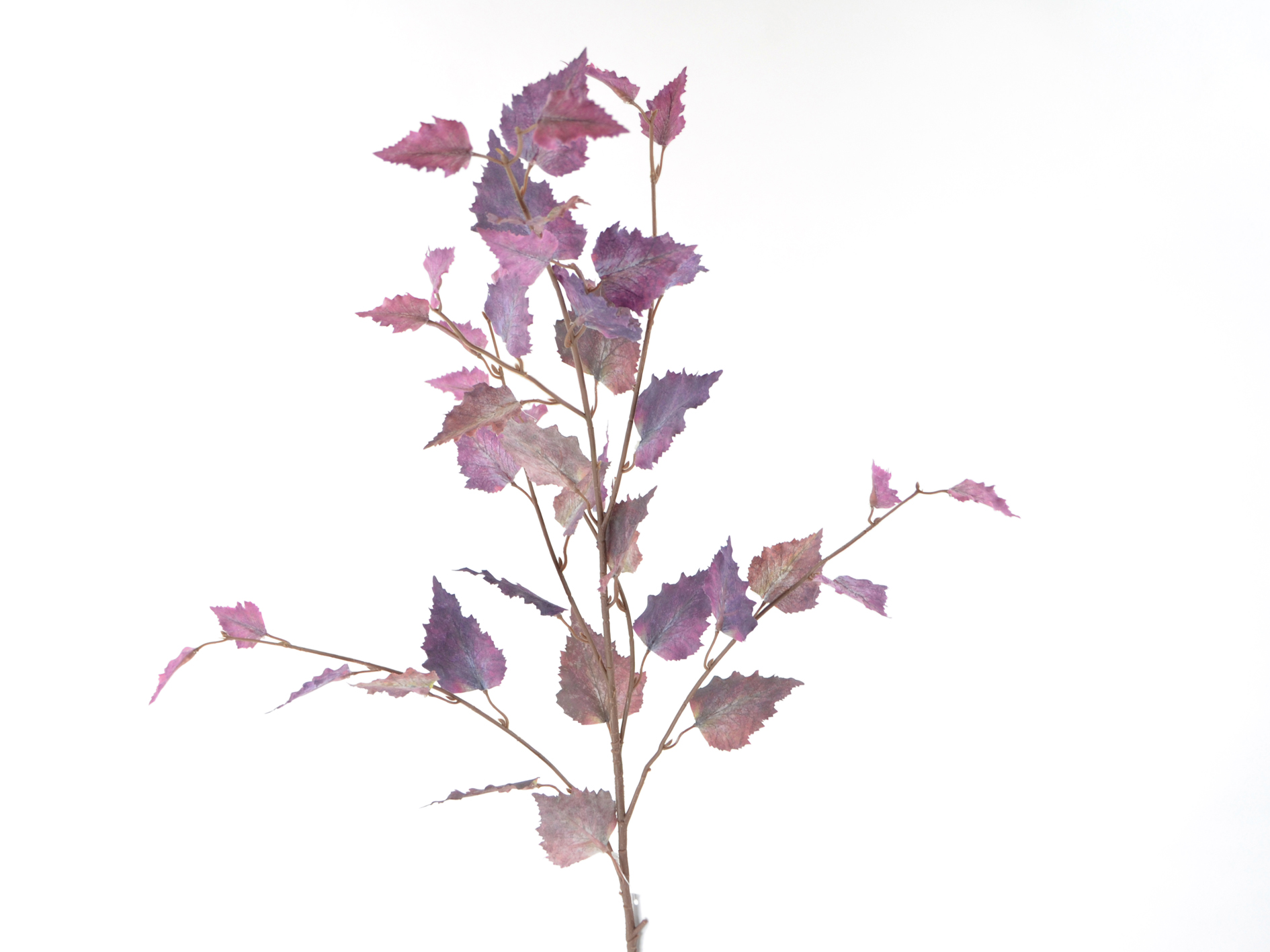 Birch leaf branch, 96cm, purple