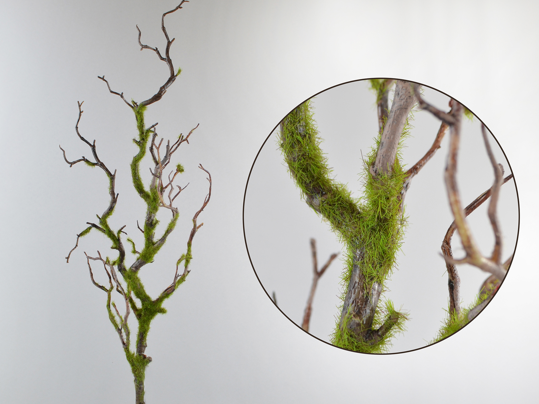 Moss branch, 75cm, green-yellow