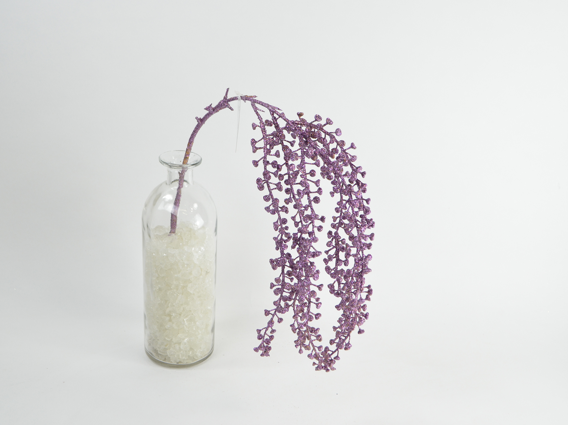 Tannenzweig glitter, 60cm, lila