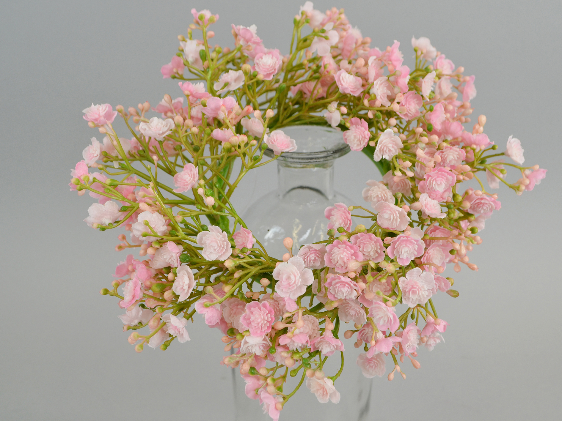Gypso wreath, Ø 20cm, pink