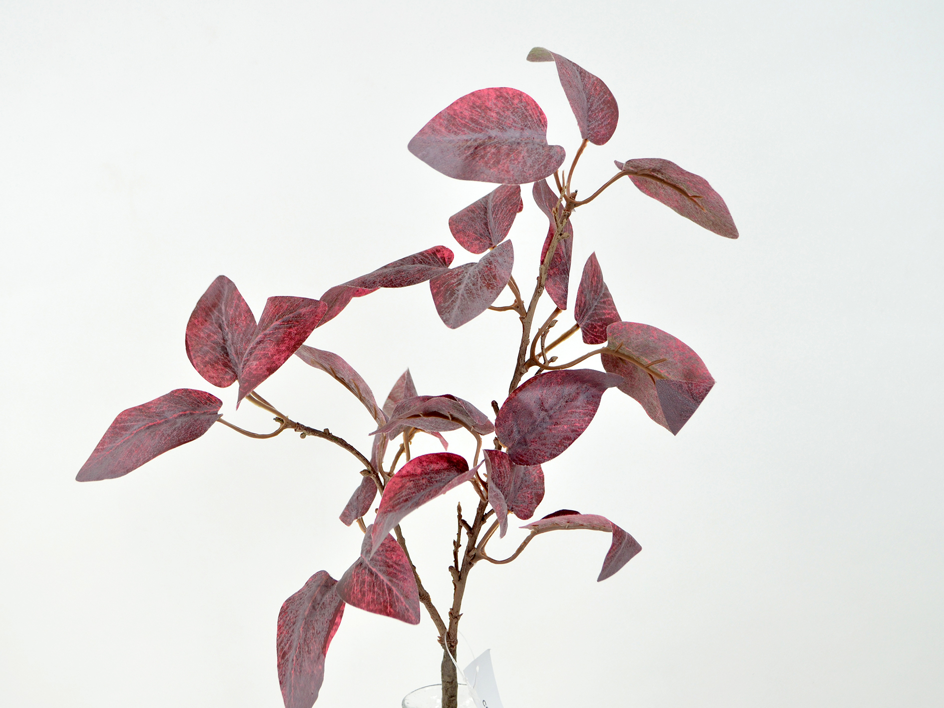 Leaf branch, 55cm, burgundy
