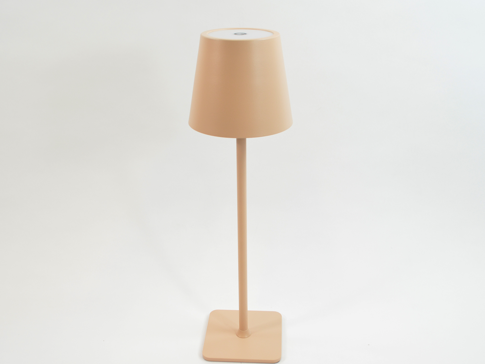 LED floor lamp, battery, USB charging cable, 10x10x38cm, coffee