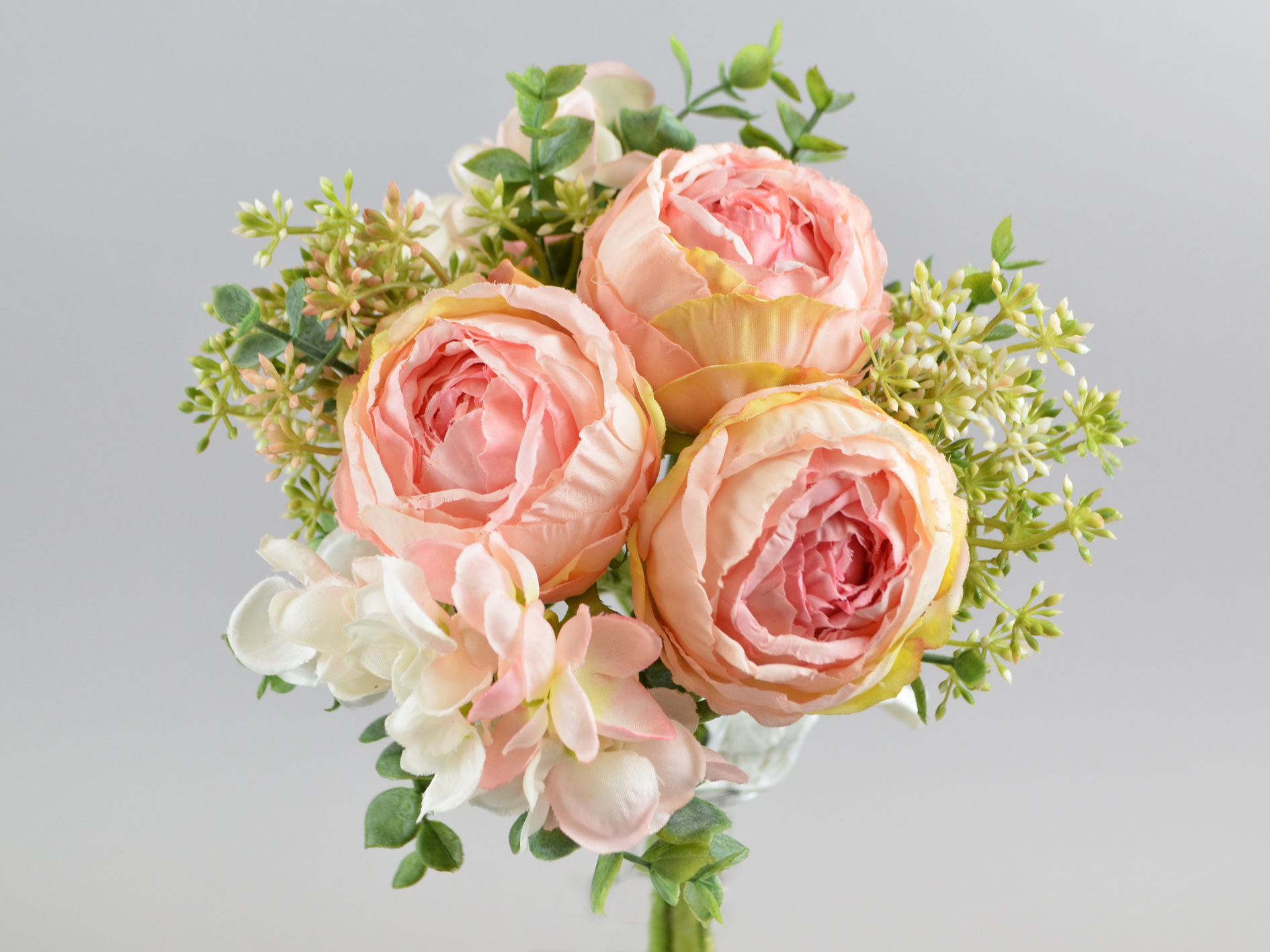 Rose bunch x8, 30cm, pink