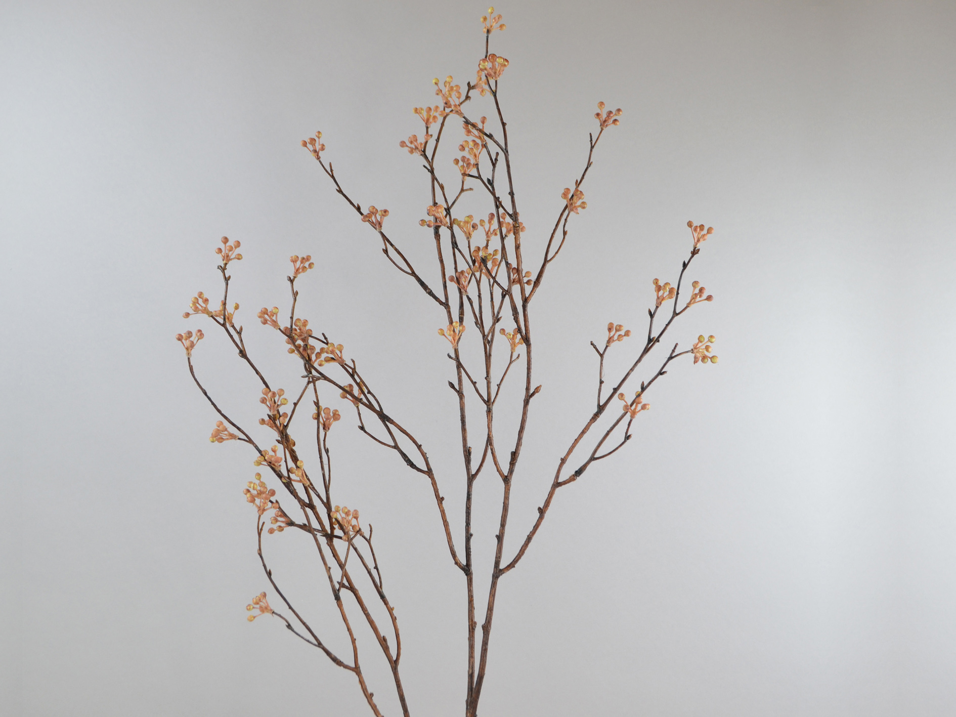 Deko-Zweig x3 mit Beeren, 100cm, hell-braun