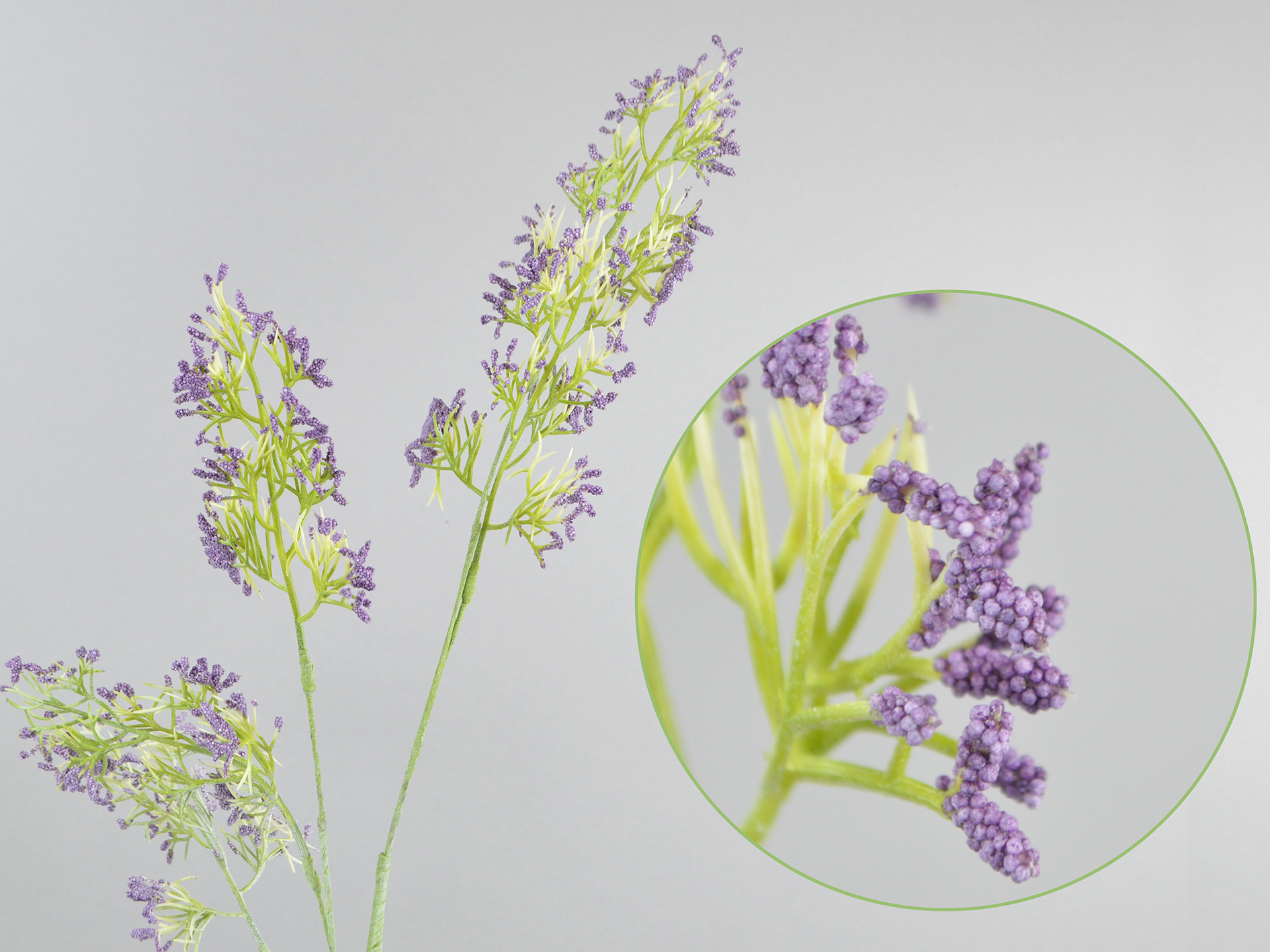 Flower branch, 74cm, purple