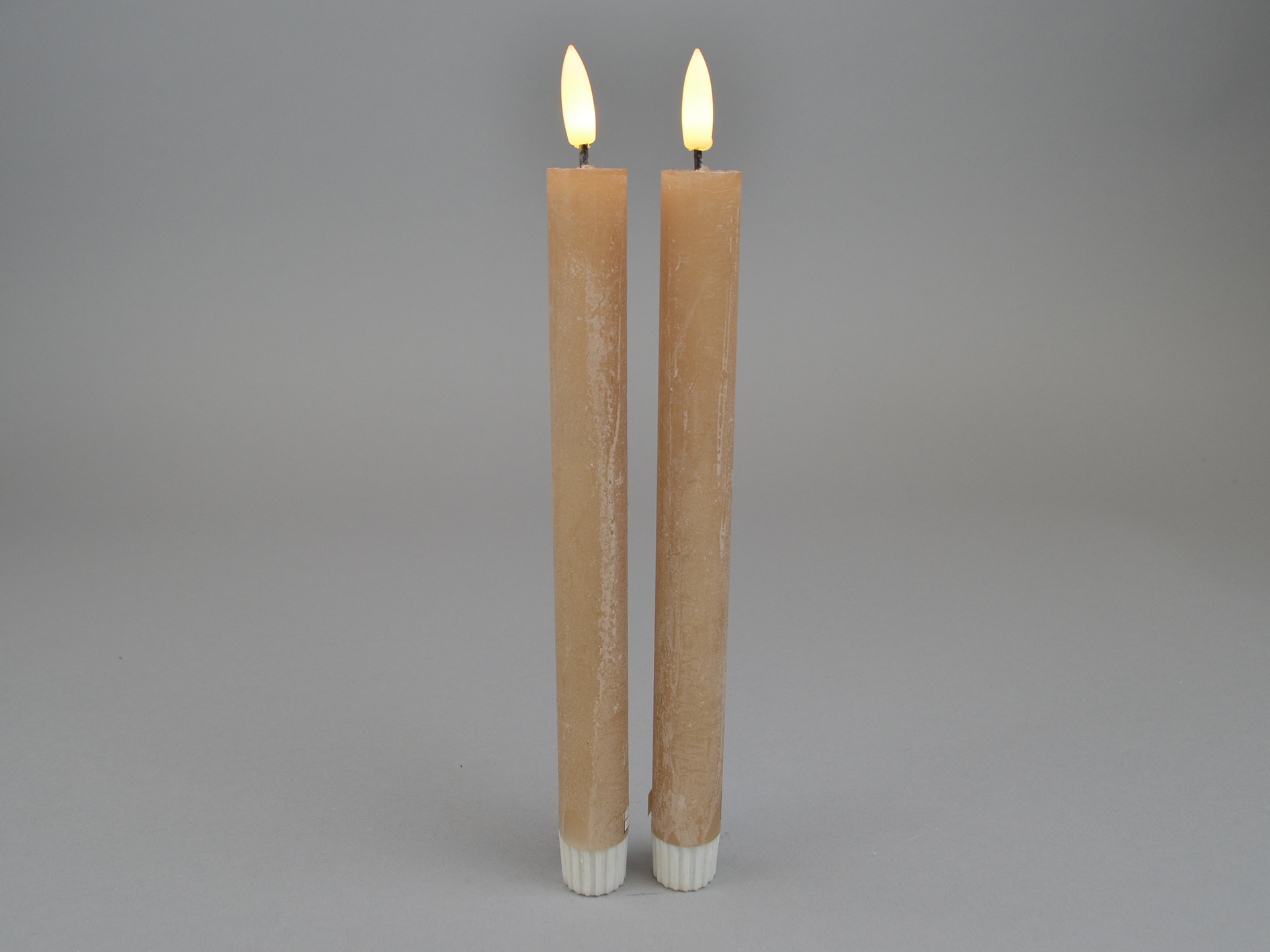 LED stick candle, coffee, set 2, 2x24cm