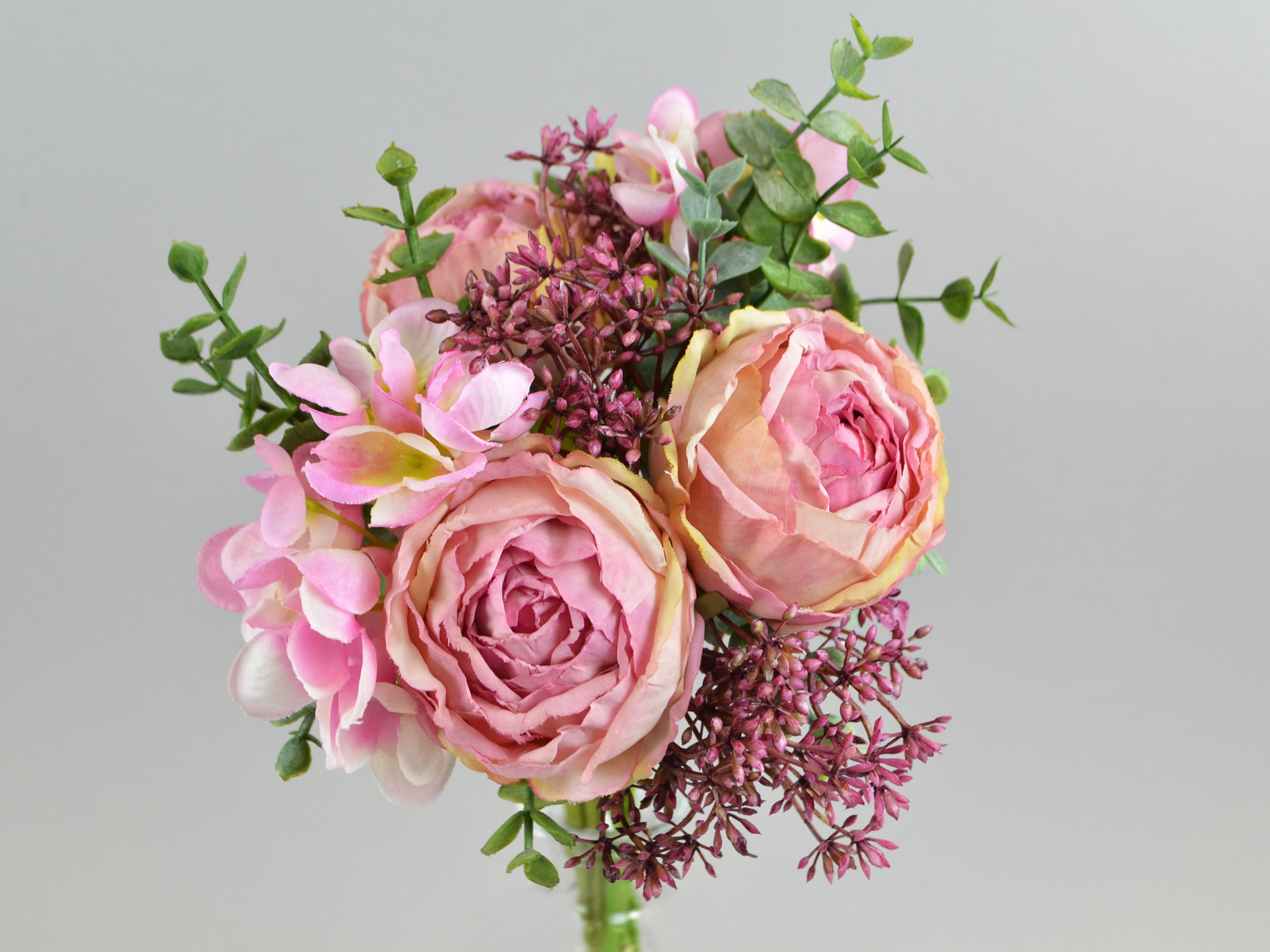 Rose bunch x8, 30cm, mauve