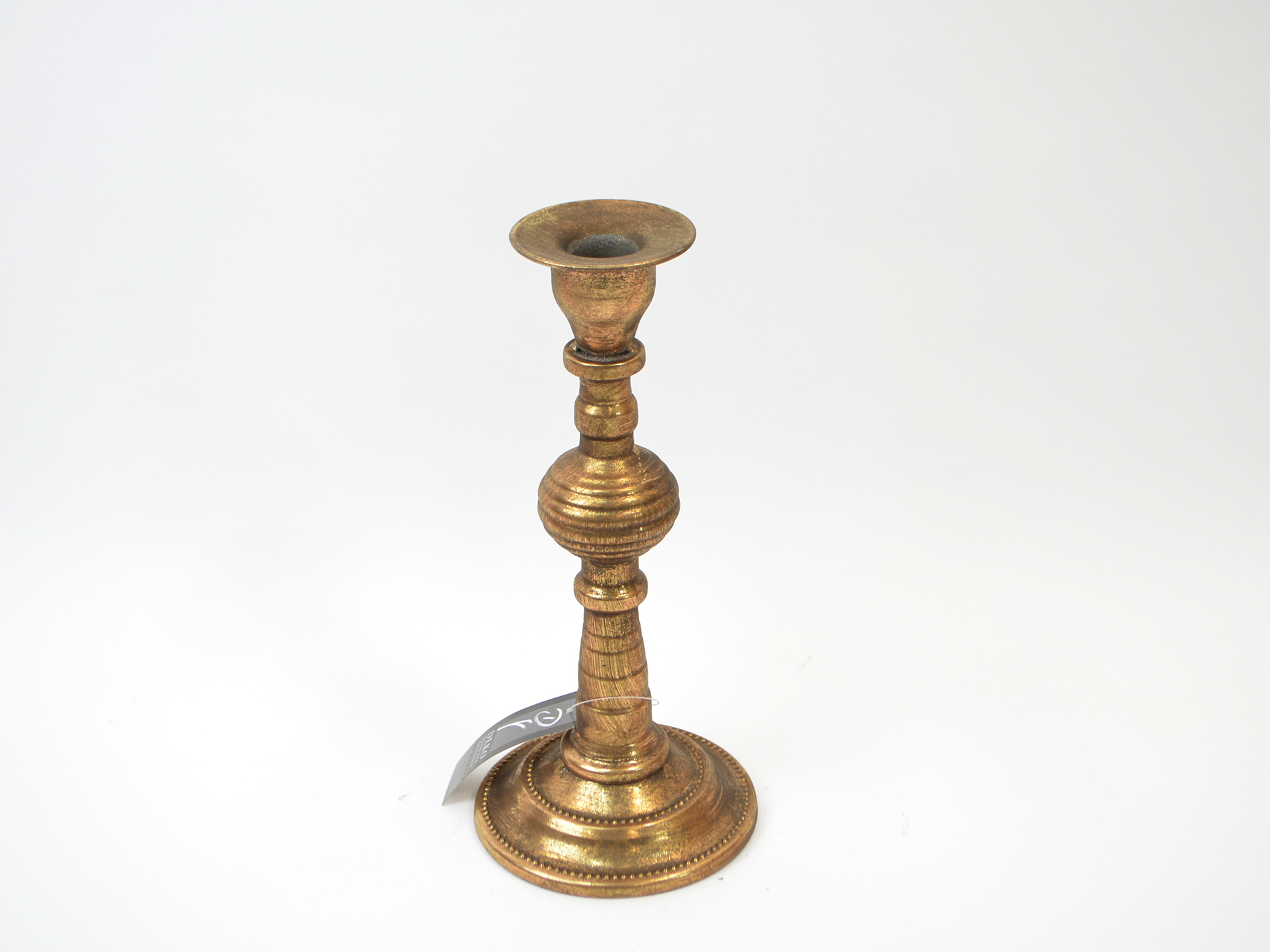 Kerzenhalter, Ø10xH23cm,antik-gold