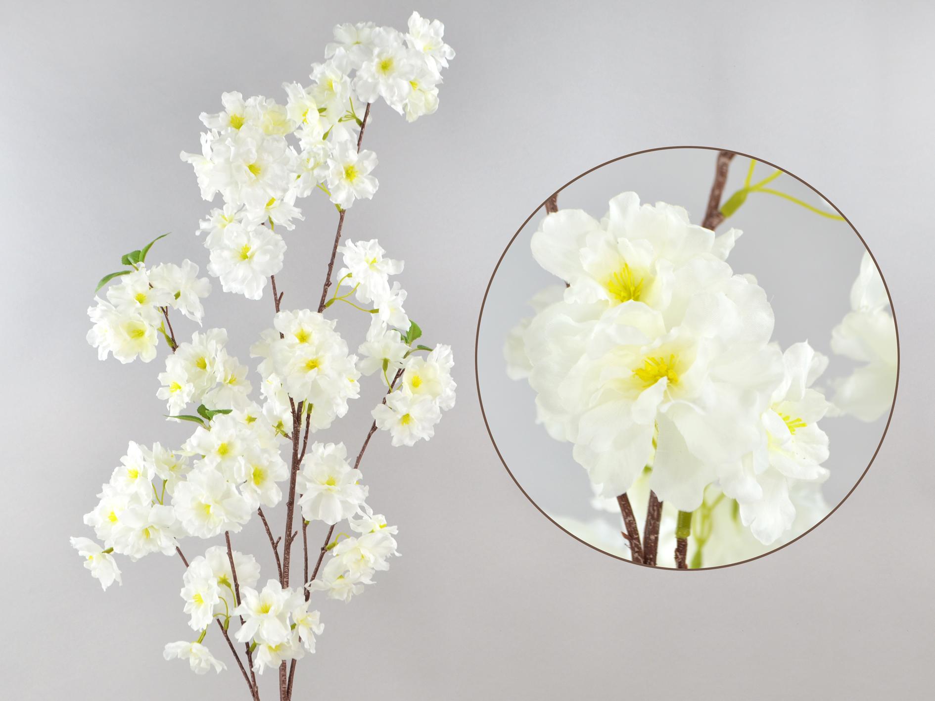 Cherry blossom branch, 103cm, white