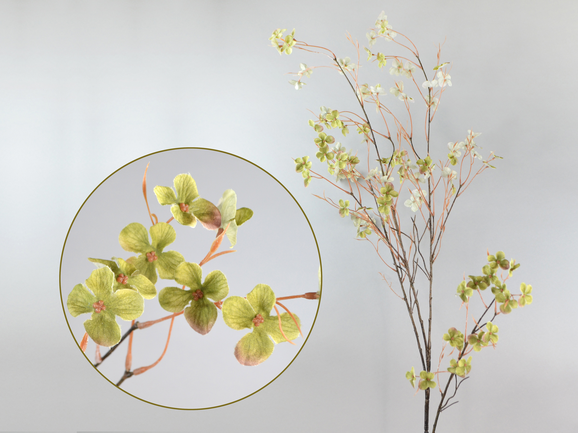 Miniblüten-Zweig, 130cm, grün