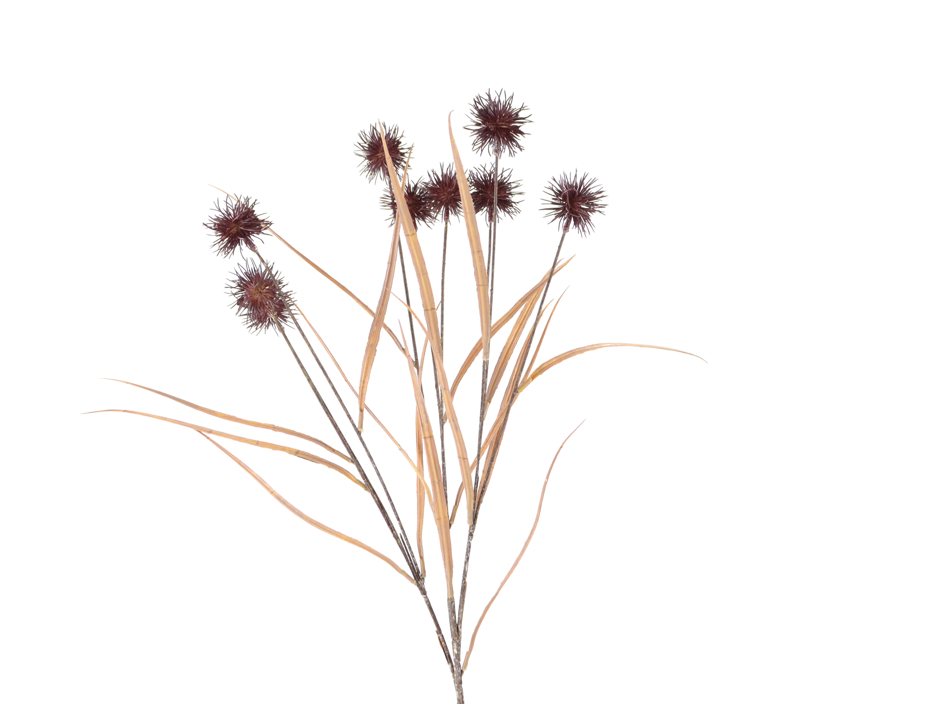 Pompom branch with leaves, 86cm, black