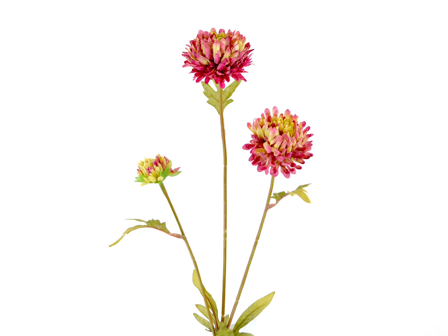 Chrysanthemum branch x3, 67cm, mauve-green