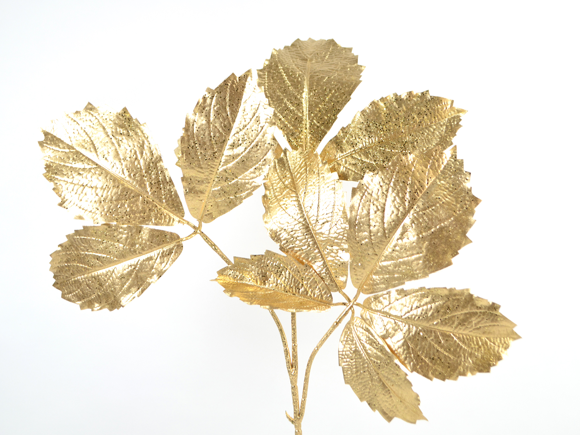 Schefflera-Zweig mit Glitter,86cm,gold