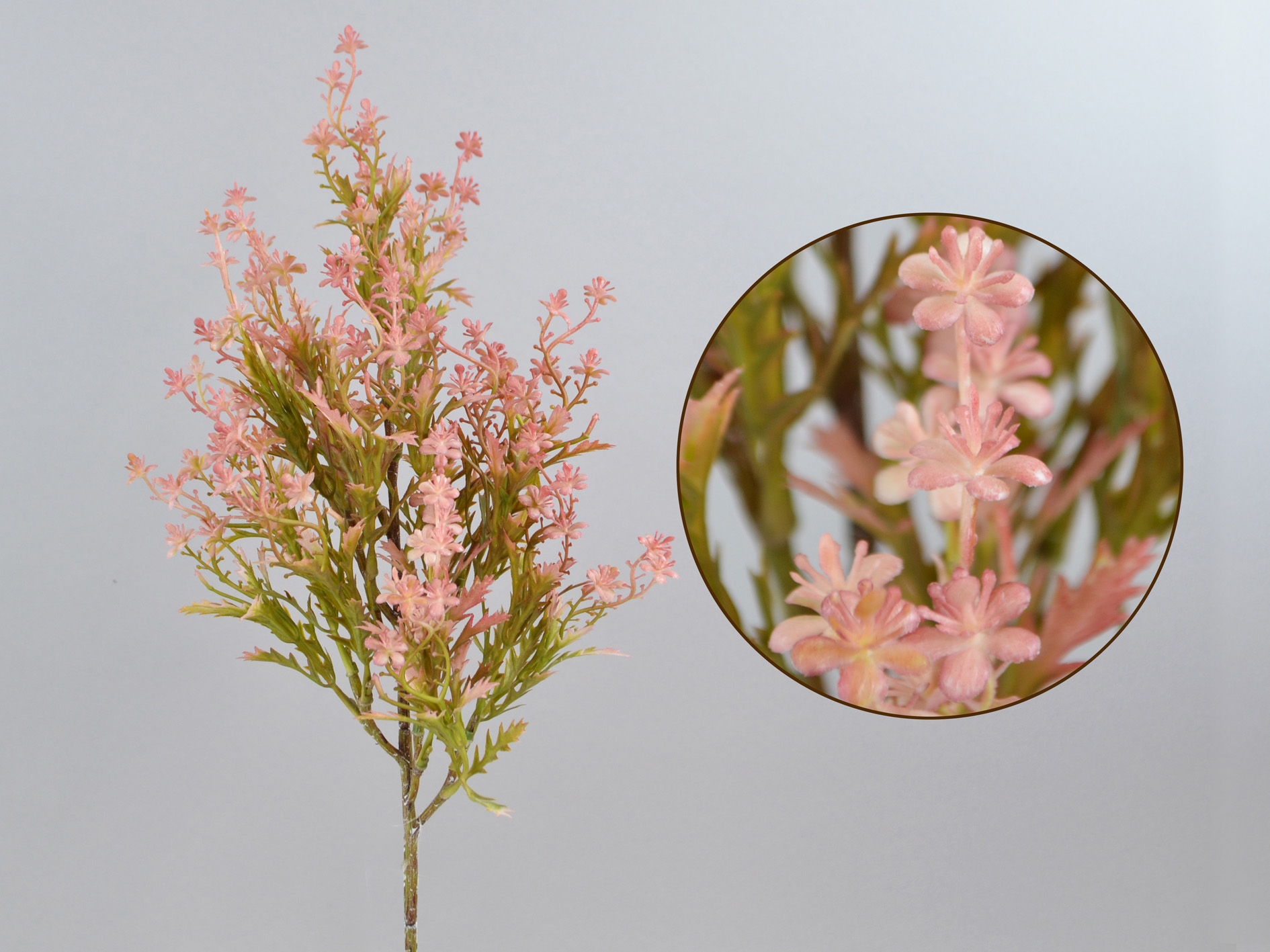 Mini flower branch, 60cm, pink