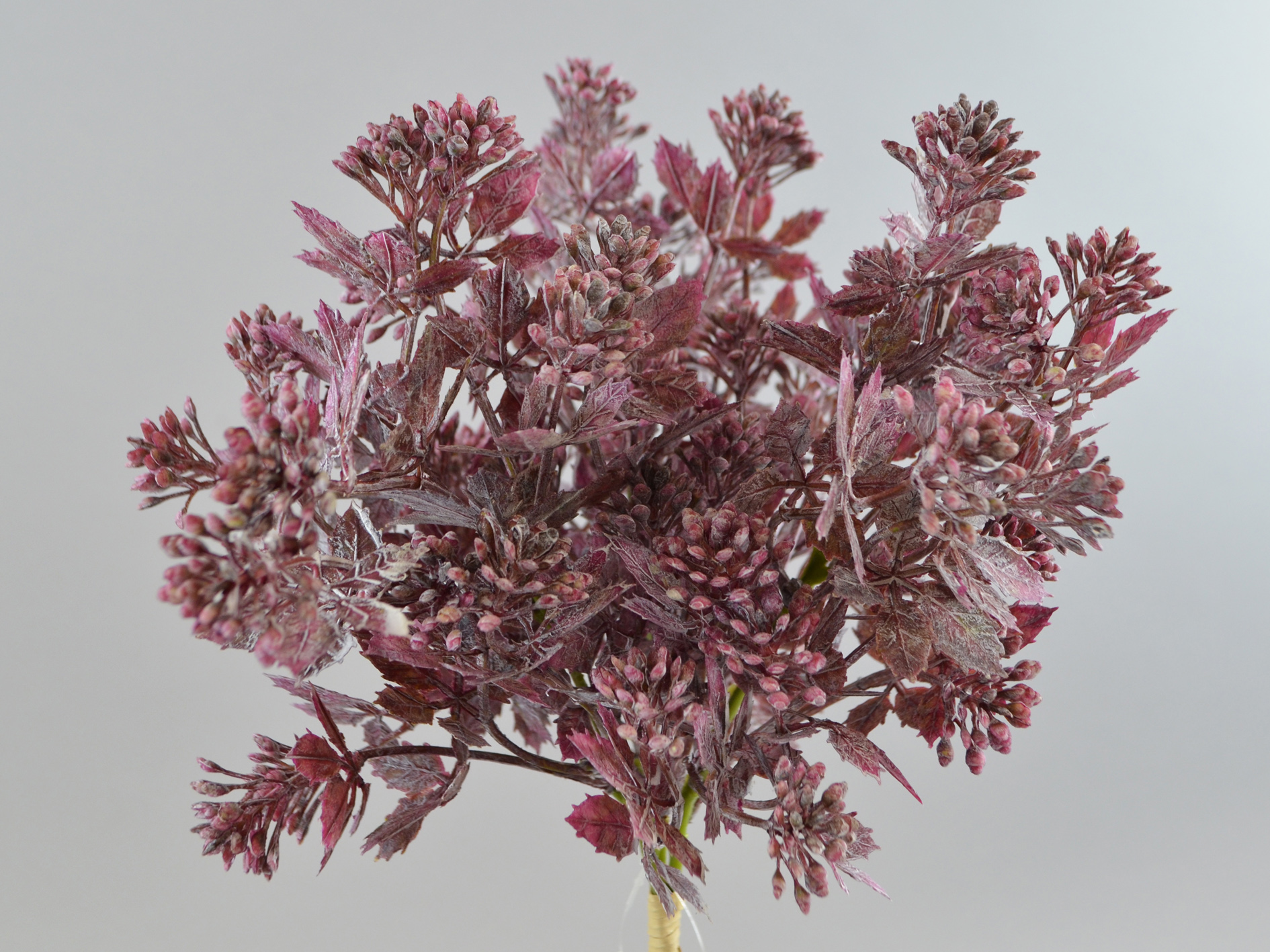 Berry branch bundle with leaves, 38cm, purple