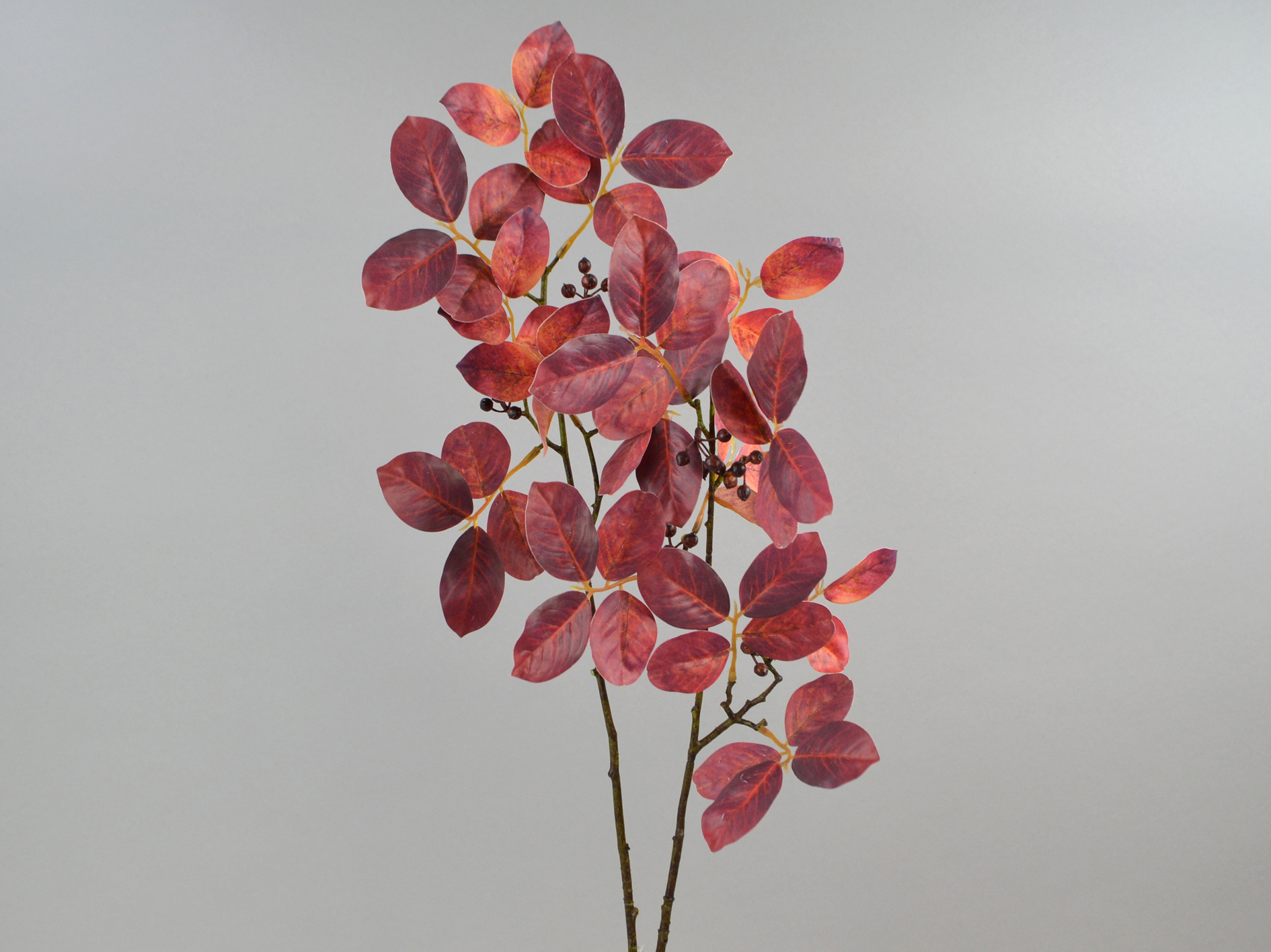 Lagerströmia leaf branch, 73cm, burgundy