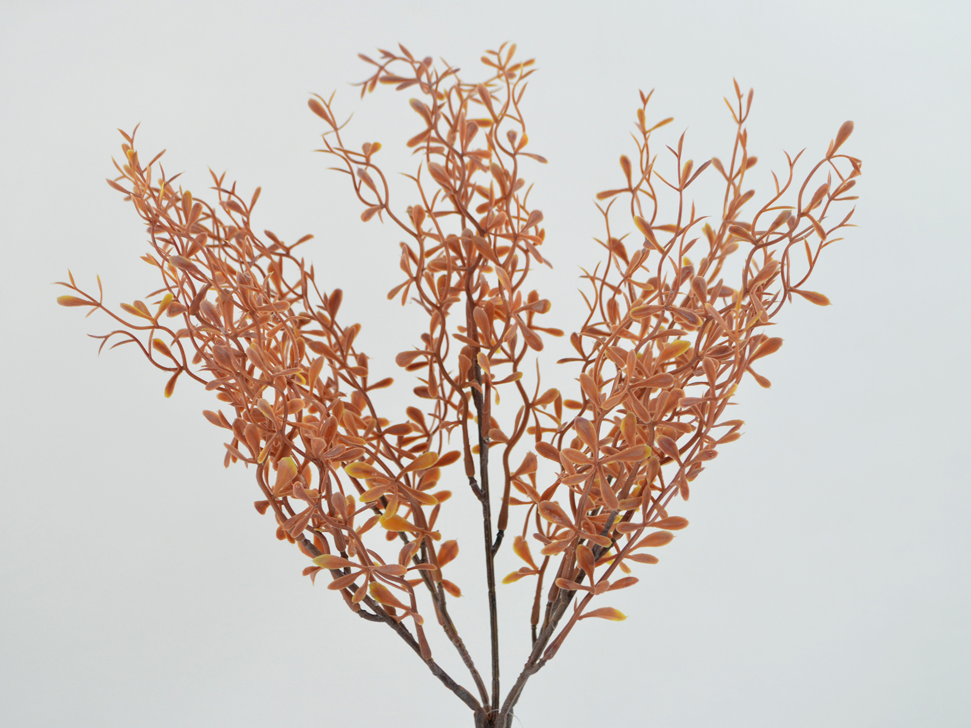Leaf berry bush x5, 37cm, peach