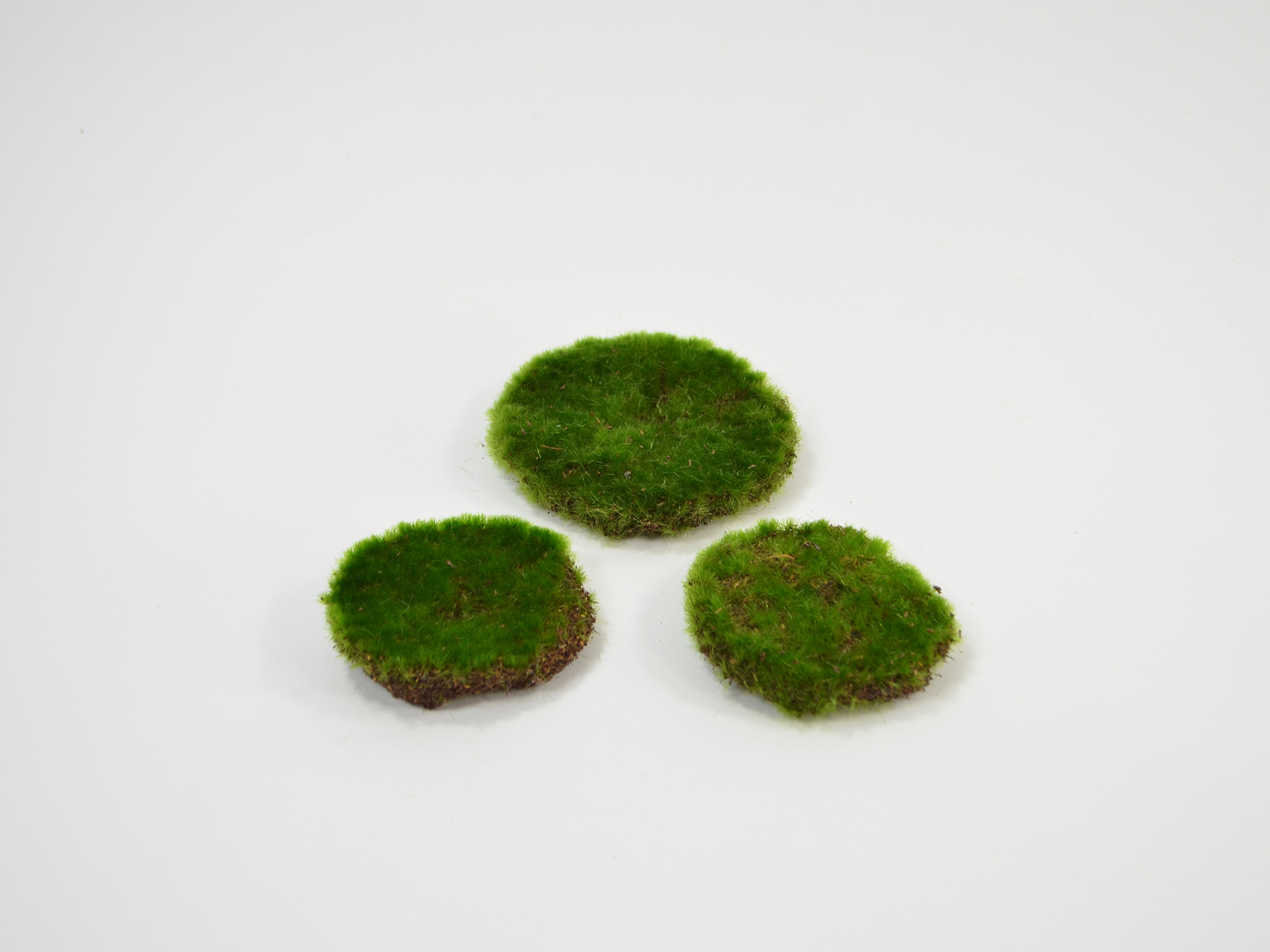 Moss mat, 1x11cm plus 2x9cm, green