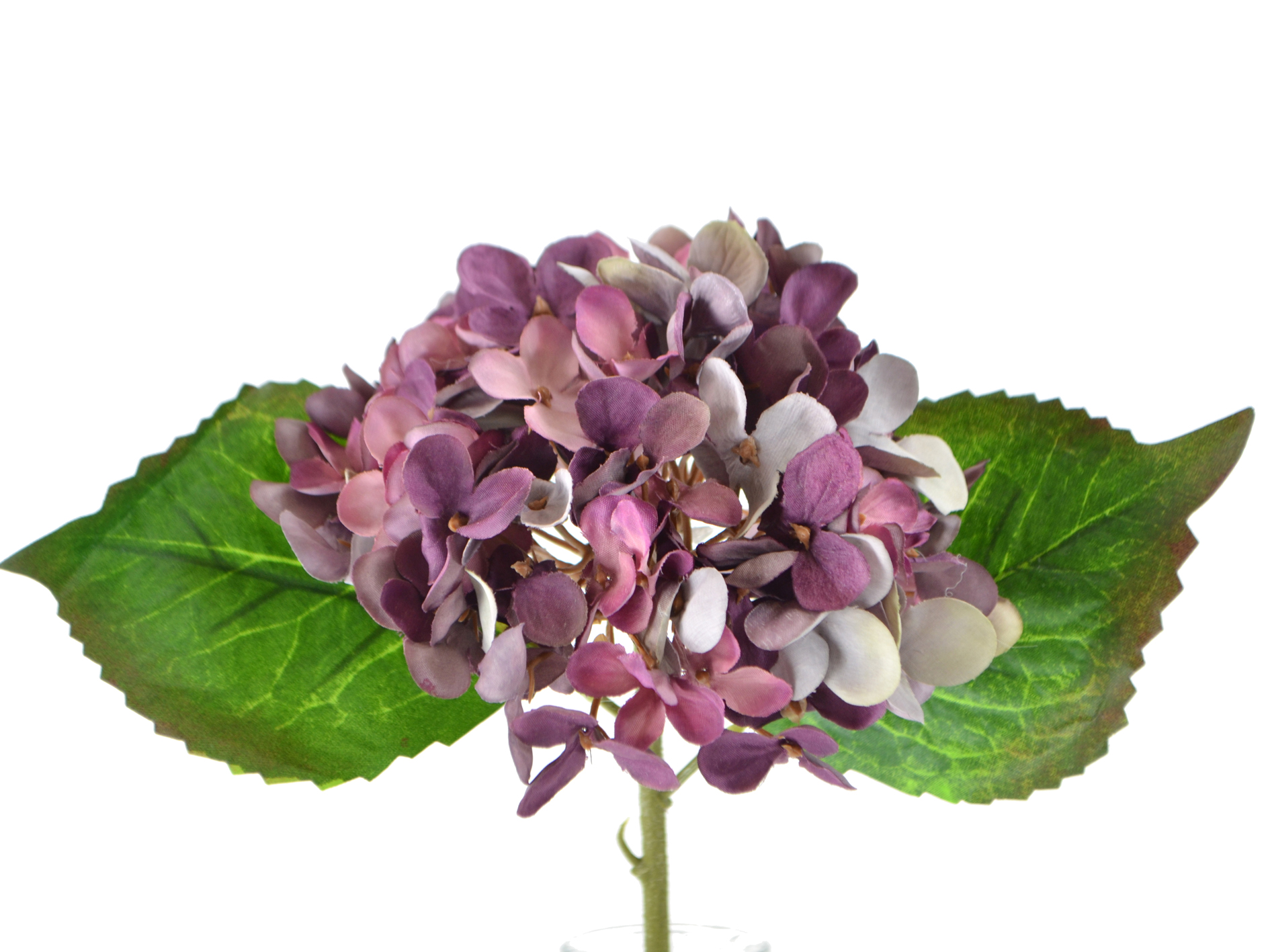 Hydrangea pick, 34cm, burgundy pink