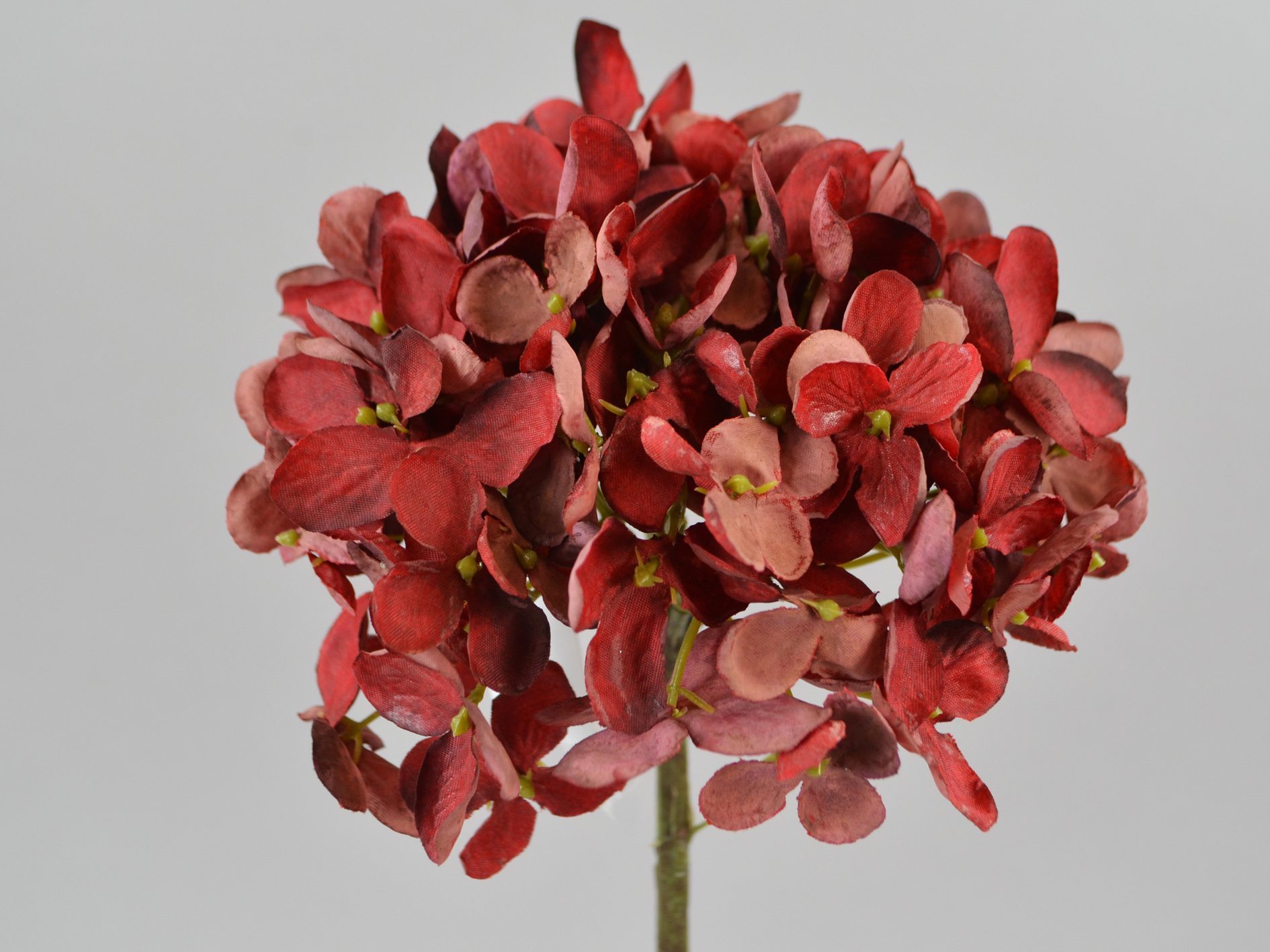 Hydrangea branch, 43cm, burgundy