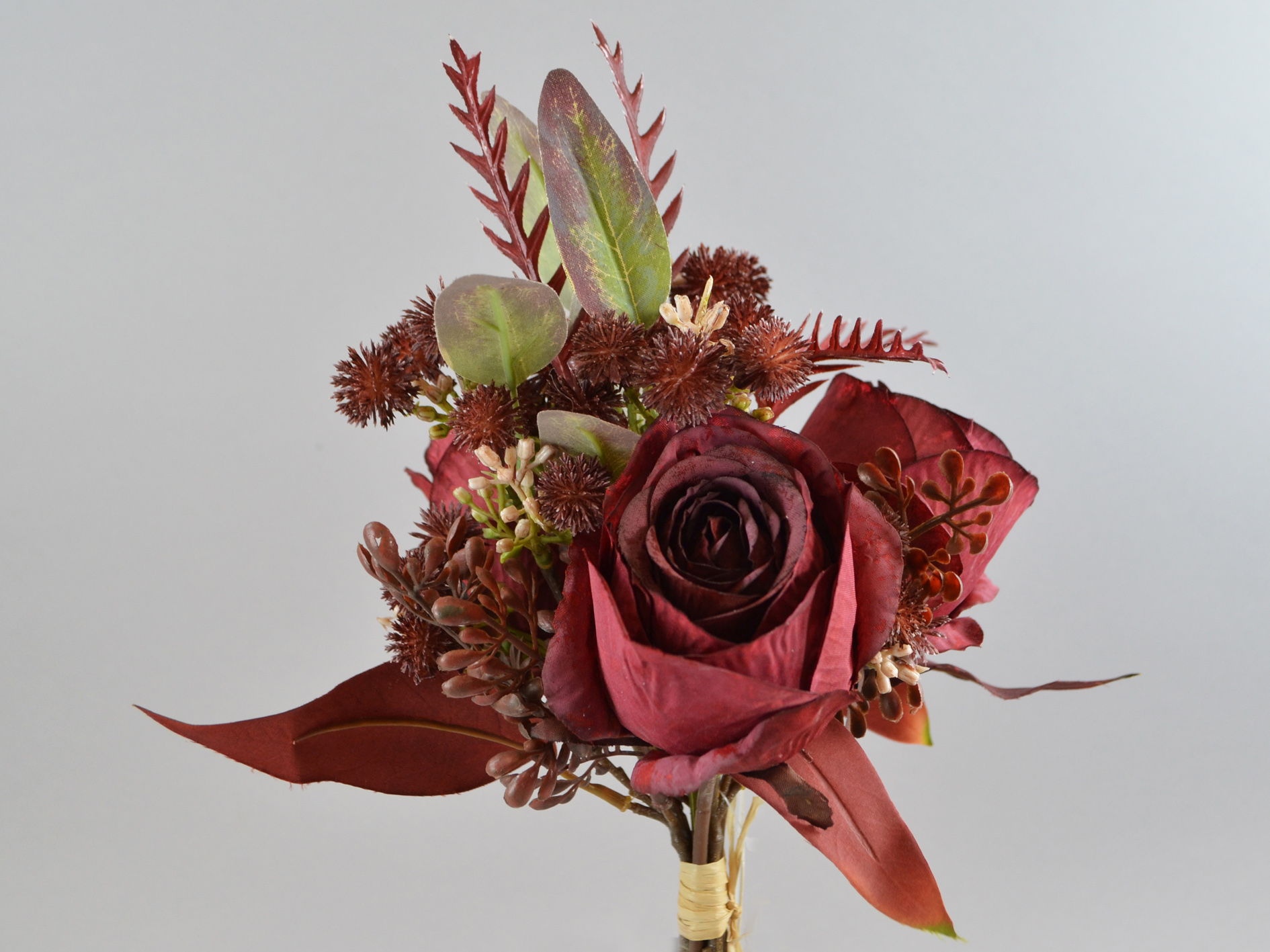 Rose mix bundle, 38cm, burgundy