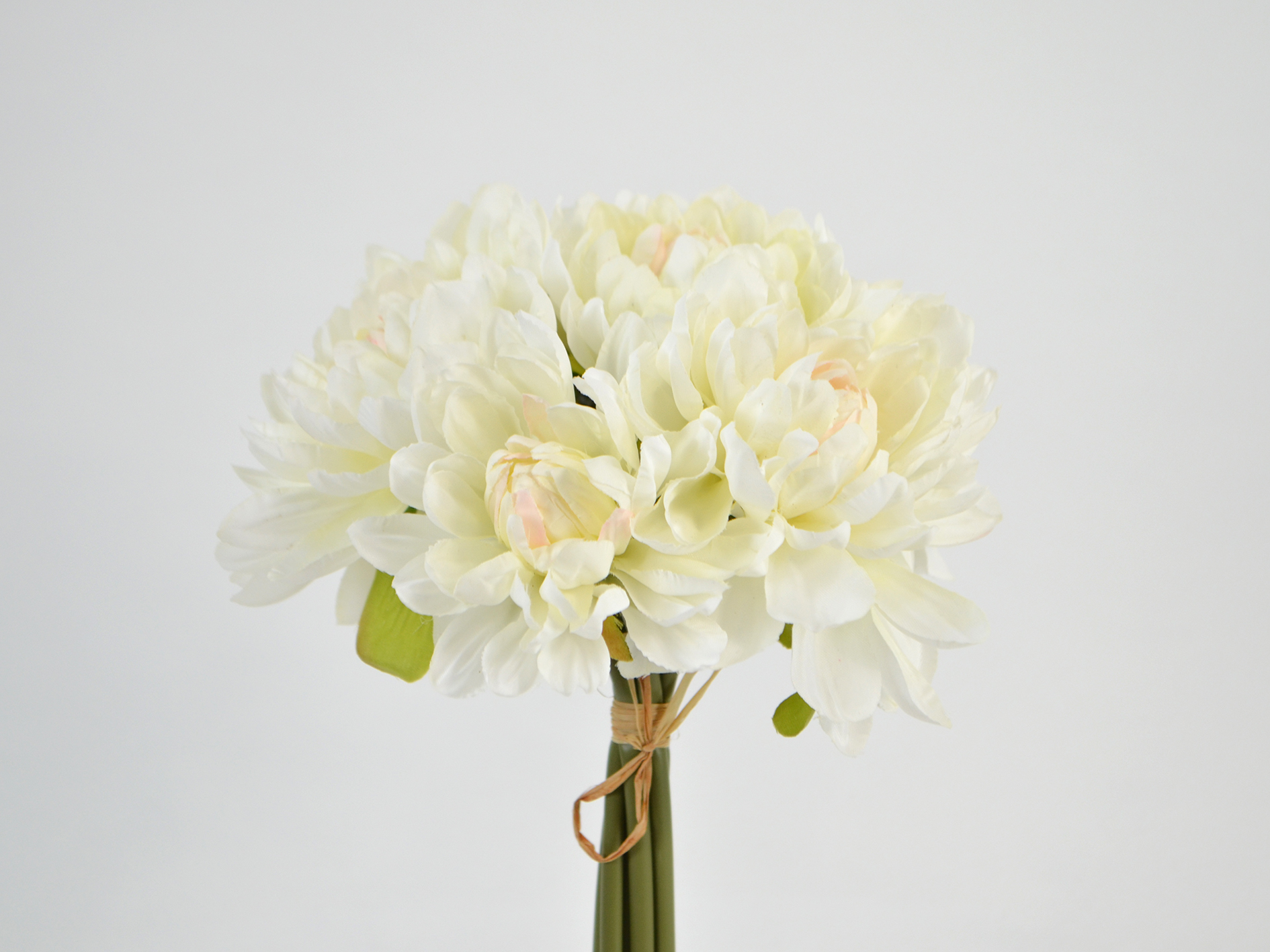 Chrysanthemen-Bündel x7, 28cm, weiß