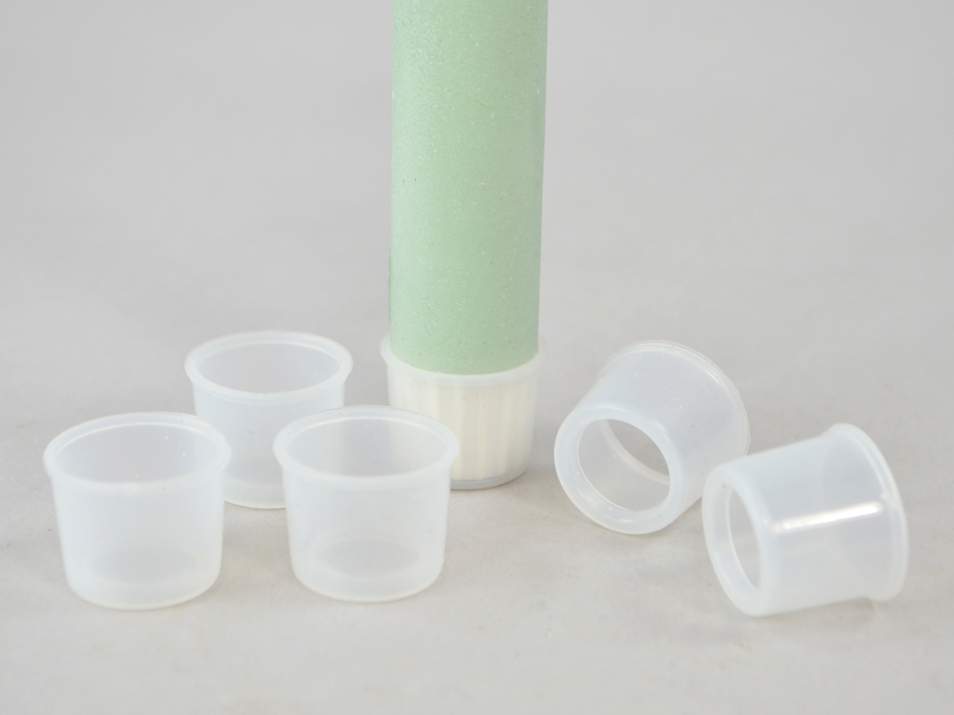 LED taper candle cover, pack of 6, transparent