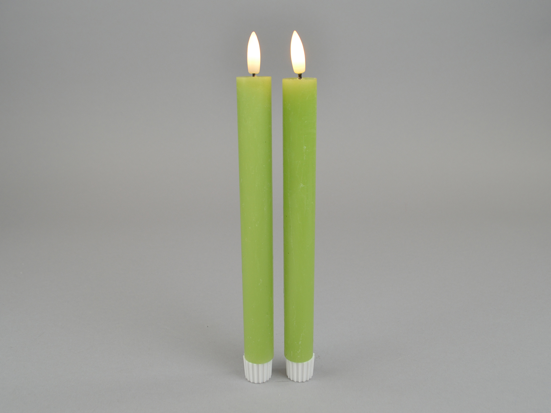 LED stick candle, cream, set 2, 2x24cm