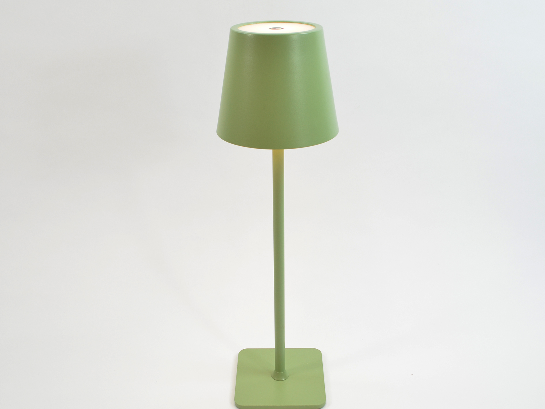 LED floor lamp, battery, USB charging cable, 10x10x38cm, green