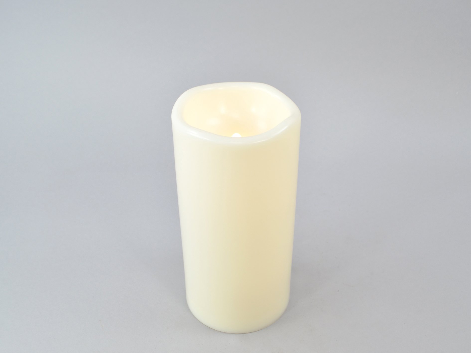 LED outdoor candle, ivory, Ø 10 x H 20 cm, IP65, remote/off/timer - 4 and 8 hours, dimmable, remote control optional, 2 x AA batteries not included